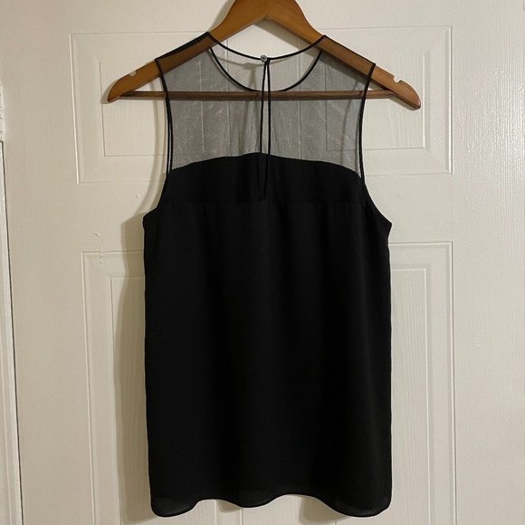 Babaton Black Mesh Tank Blouse - Picture 6 of 9